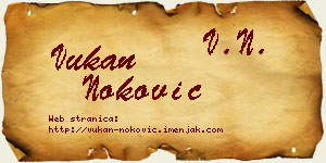 Vukan Noković vizit kartica